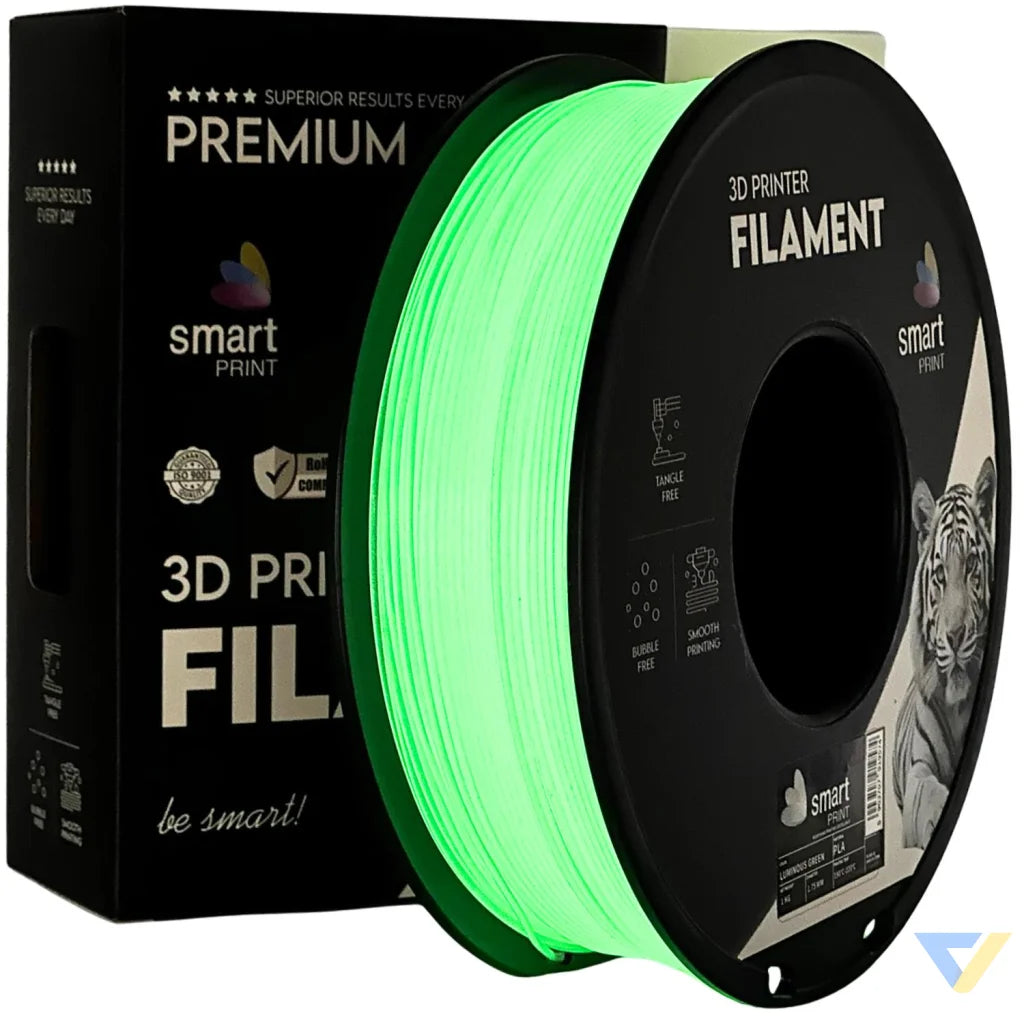 Smart Print PLA is easy to use, great for beginners. It prints smoothly with strong layer adhesion and minimal warping. Special inhibitors boost durability and color, making it ideal for everyday prints.