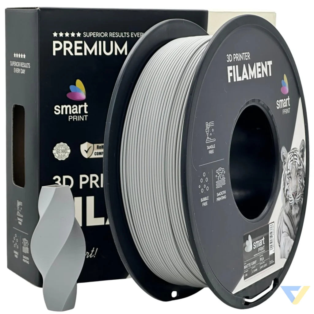 Smart Print PLA is easy to use, great for beginners. It prints smoothly with strong layer adhesion and minimal warping. Special inhibitors boost durability and color, making it ideal for everyday prints.