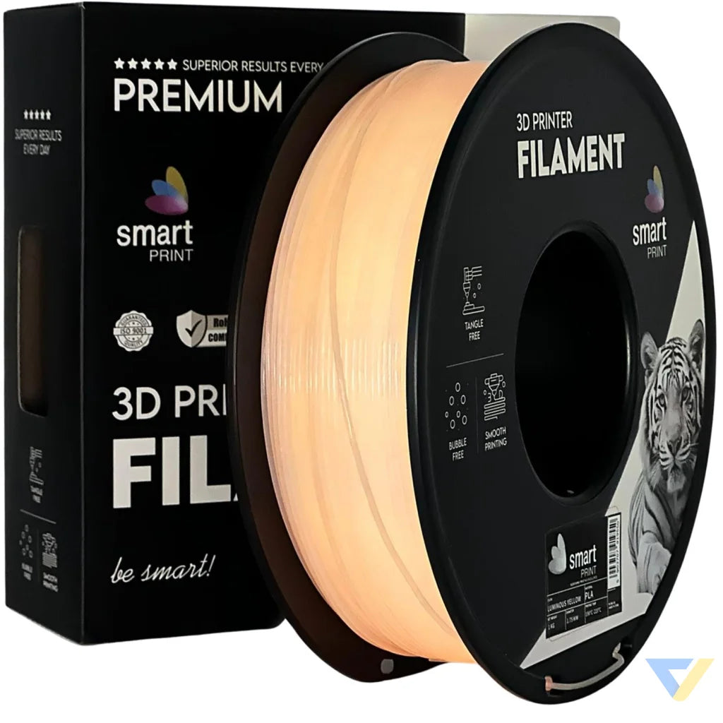 Smart Print PLA is easy to use, great for beginners. It prints smoothly with strong layer adhesion and minimal warping. Special inhibitors boost durability and color, making it ideal for everyday prints.