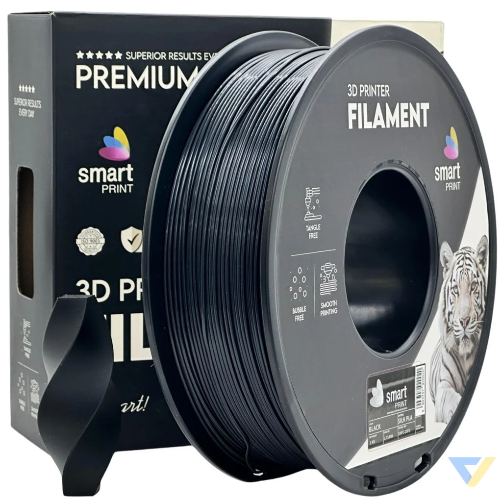 Smart Print Silk PLA offers a glossy, silk-like finish for eye-catching results. Special inhibitors enhance durability and color depth. Ideal for decorative models, art pieces, and display prints.