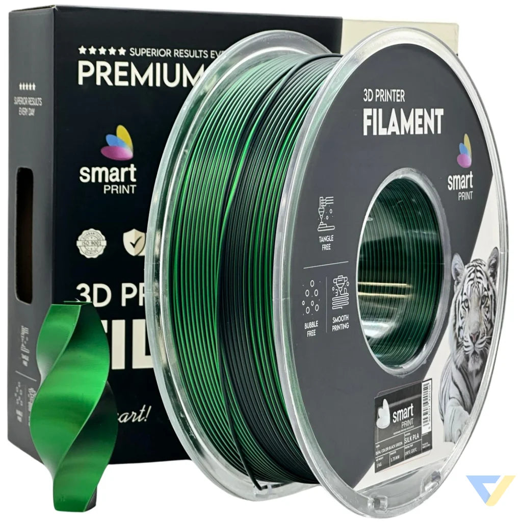 Smart Print Silk PLA offers a glossy, silk-like finish for eye-catching results. Special inhibitors enhance durability and color depth. Ideal for decorative models, art pieces, and display prints.
