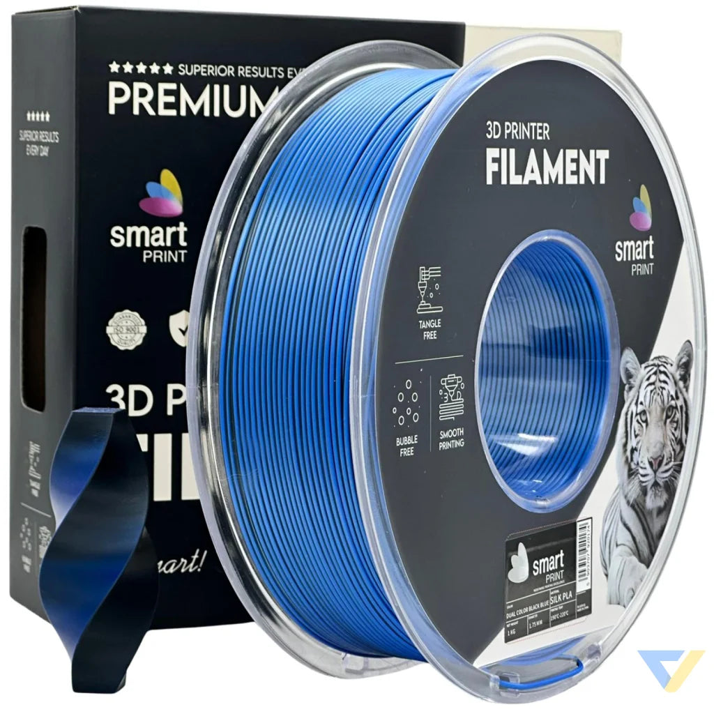 Smart Print Silk PLA offers a glossy, silk-like finish for eye-catching results. Special inhibitors enhance durability and color depth. Ideal for decorative models, art pieces, and display prints.