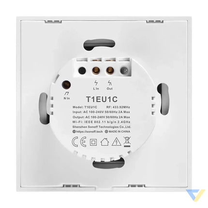 Smart Switch WiFi + RF 433 Sonoff T1 EU TX (1 channel) Switches