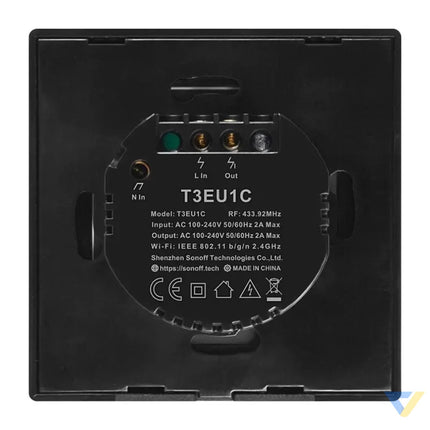 Smart Switch WiFi + RF 433 Sonoff T3 EU TX (1 channel) Switches