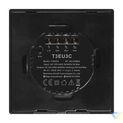 Smart Switch WiFi + RF 433 Sonoff T3 EU TX (3 channels) Switches