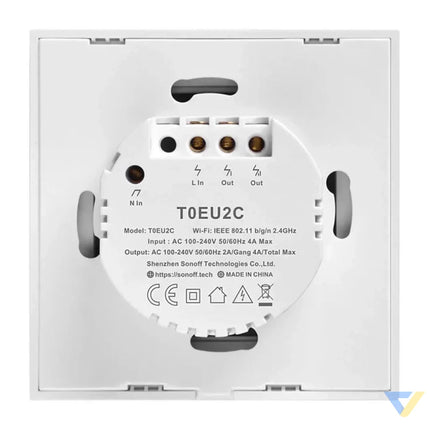 Smart Switch WiFi Sonoff T0 EU TX (2 channel) Switches