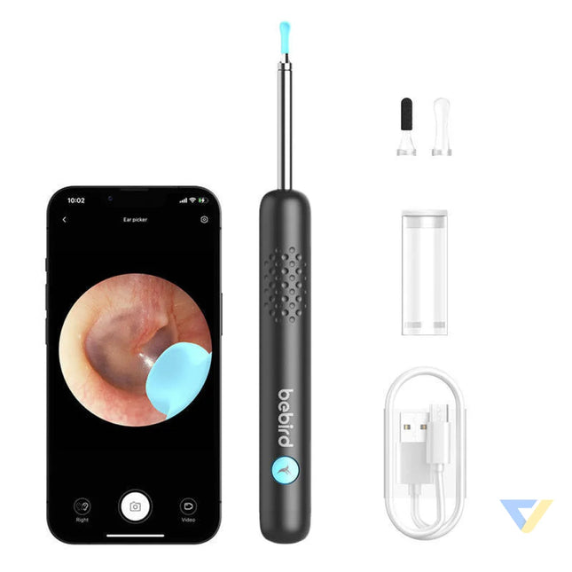 Smart Visual Ear Clean Rod Bebird R1 black Otoscopes