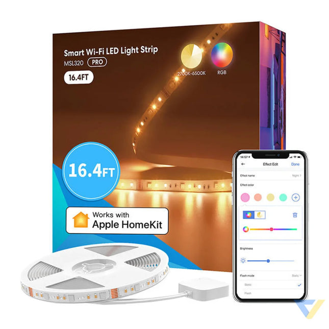 Smart WiFI LED Strip with RGBWW Meross MSL320 (5 meter) HomeKit LED strips