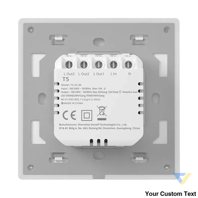 Smart WiFi Touch Wall Switch Sonoff TX T5 2C (2 channel) Switches