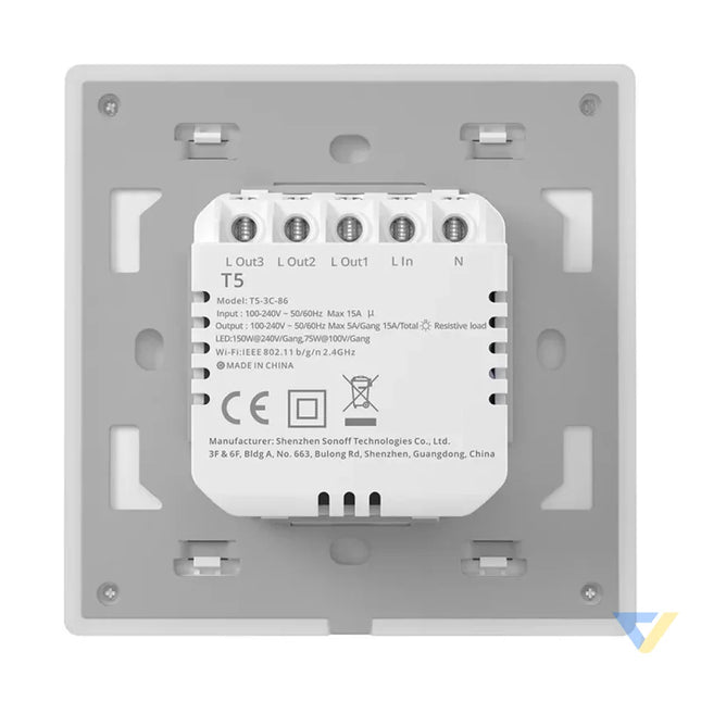 Smart WiFi Touch Wall Switch Sonoff TX T5 2C (2 channel) Switches