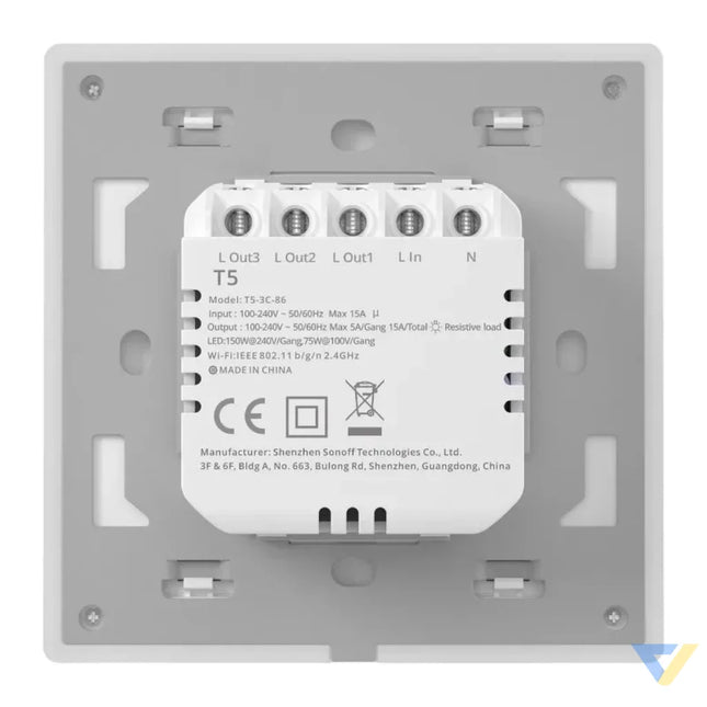 Smart WiFi Touch Wall Switch Sonoff TX T5 3C (3 channel) Switches