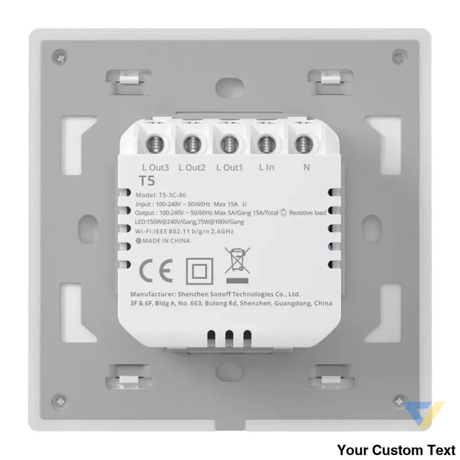 Smart WiFi Touch Wall Switch Sonoff TX T5 3C (3 channel) Switches