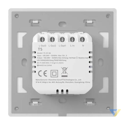 Smart WiFi Touch Wall Switch Sonoff TX T5 4C (4 channel) Switches
