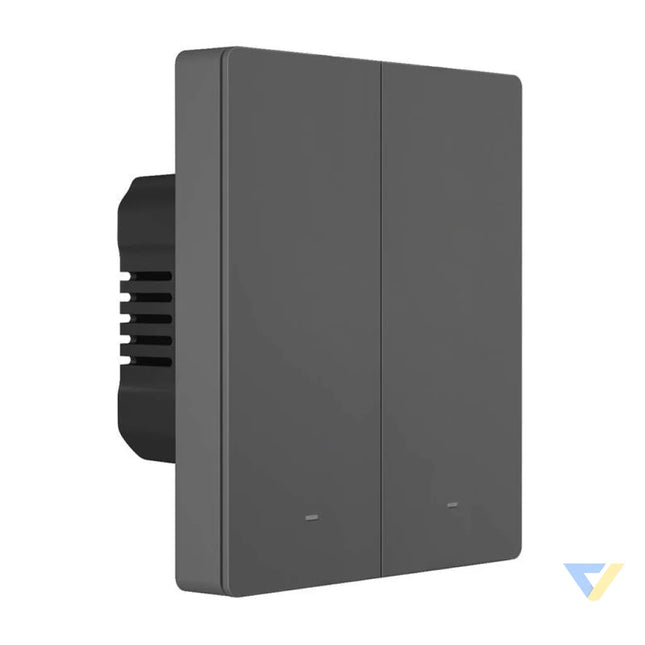 Smart WiFi wall switch SONOFF M5 2C 80 (2 channel for frame graphite) Switches