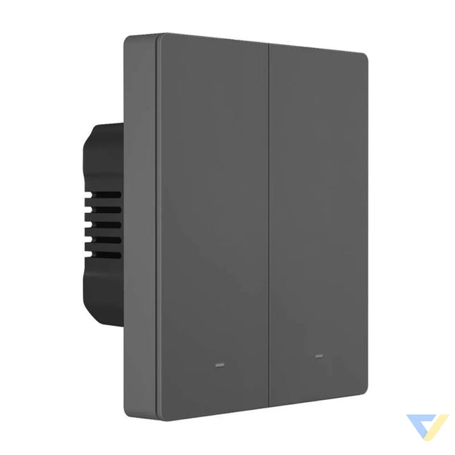 Smart WiFi wall switch SONOFF M5 2C 80 (2 channel for frame graphite) Switches