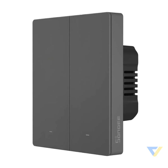 Smart WiFi wall switch SONOFF M5 2C 80 (2 channel for frame graphite) Switches