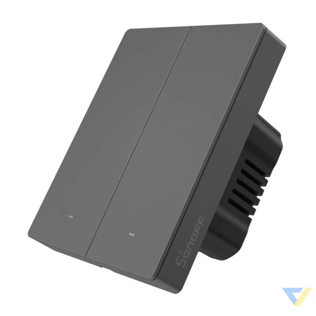 Smart WiFi wall switch SONOFF M5 2C 80 (2 channel for frame graphite) Switches