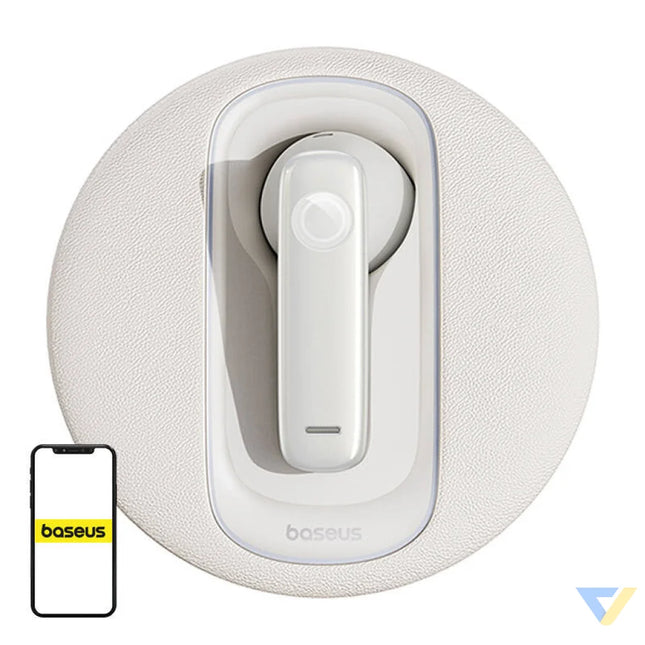 Smart wireless earpiece for car Baseus CM10 (white) Bluetooth headsets