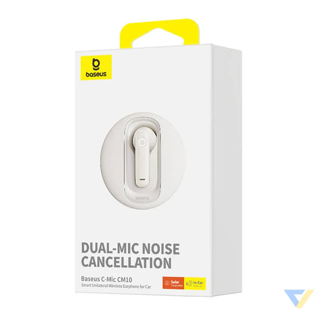Smart wireless earpiece for car Baseus CM10 (white) Bluetooth headsets