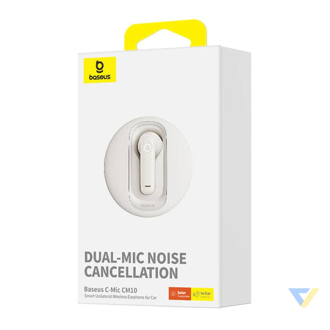 Smart wireless earpiece for car Baseus CM10 (white) Bluetooth headsets