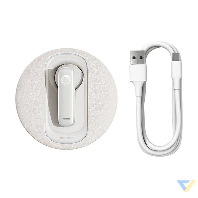 Smart wireless earpiece for car Baseus CM10 (white) Bluetooth headsets