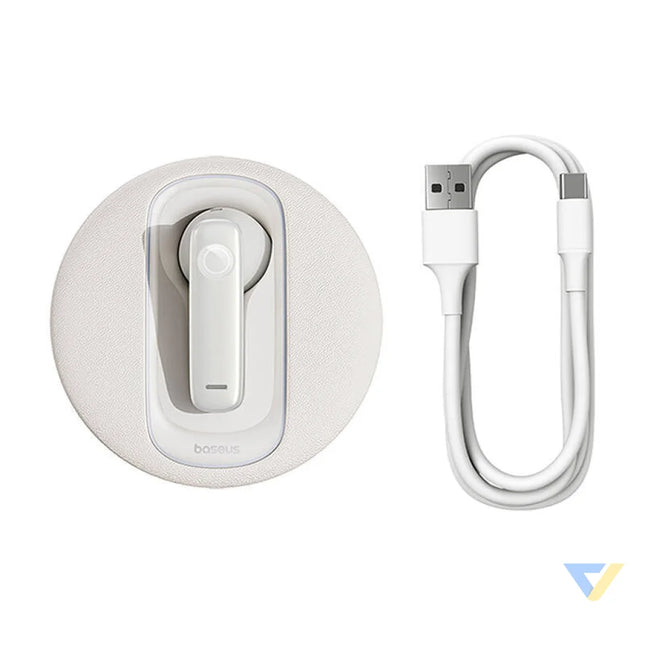 Smart wireless earpiece for car Baseus CM10 (white) Bluetooth headsets
