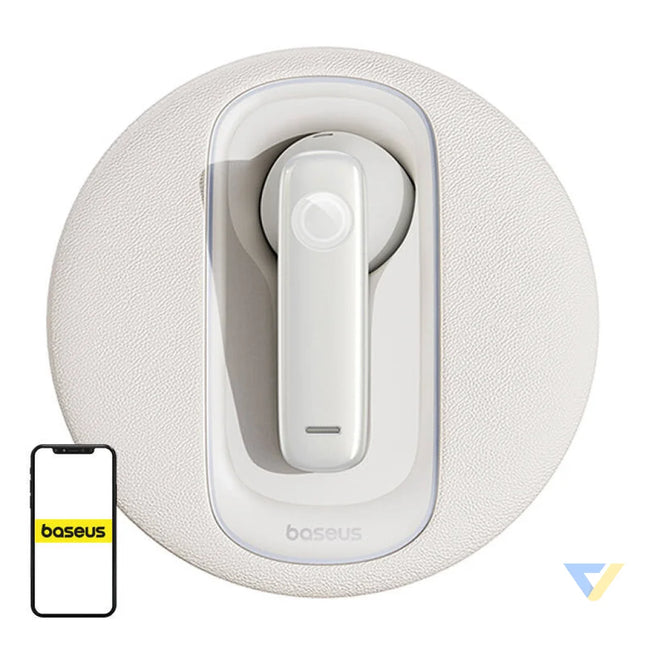 Smart wireless earpiece for car Baseus CM10 (white) Bluetooth headsets