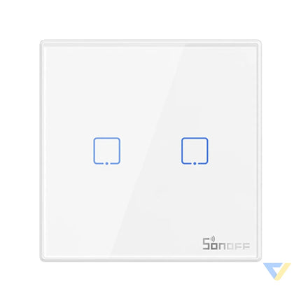Smart Wireless Wall Switch Sonoff T2EU2C RF 433MHz (2 channel) Switches