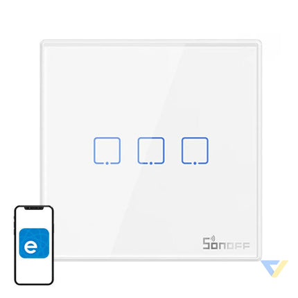 Smart Wireless Wall Switch Sonoff T2EU3C RF 433MHz (3 channel) Switches