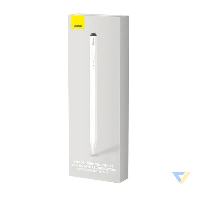 Smooth Writing Stylus with LED Indicators (Active + Passive) White Tablet styluses
