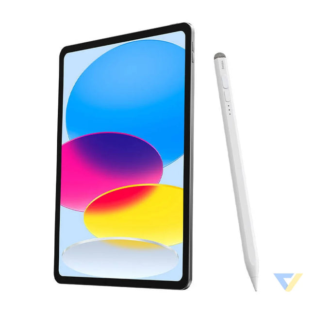 Smooth Writing Stylus with LED Indicators (Active + Passive) White Tablet styluses