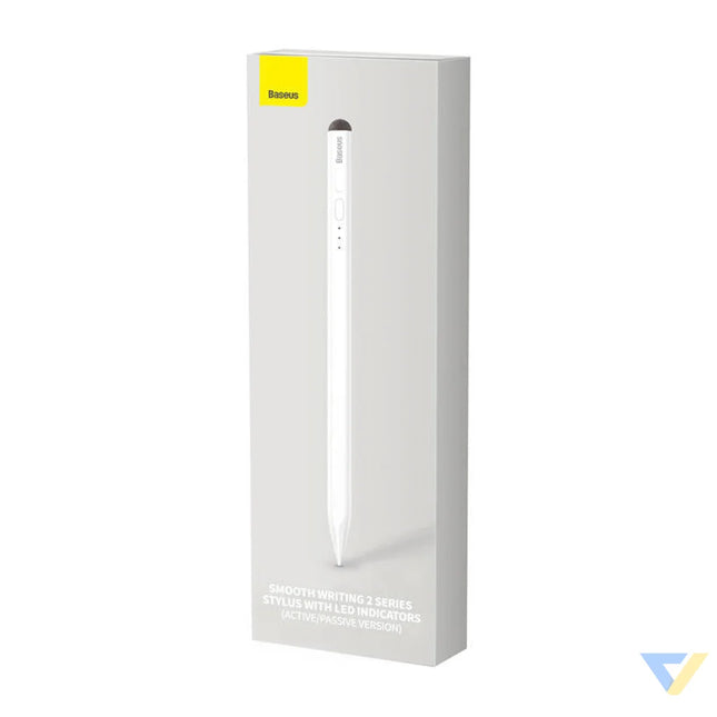 Smooth Writing Stylus with LED Indicators (Active + Passive) White Tablet styluses