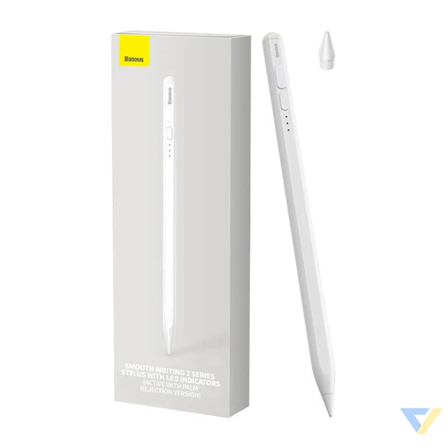 Smooth Writing Stylus with LED Indicators (Active) White Tablet styluses