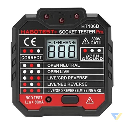 Socket tester with digital display Habotest HT106D Measuring tools
