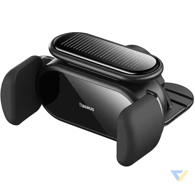 Solar Electric Car Phone Holder Baseus Steel Cannon Pro (Black) Phone holders