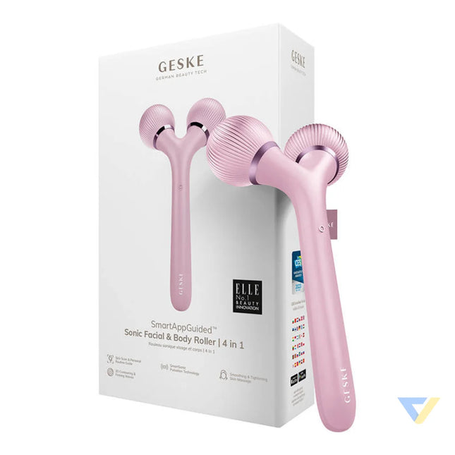 Sonic Facial & Body Roller 4in1 Geske with APP (pink) Massagers