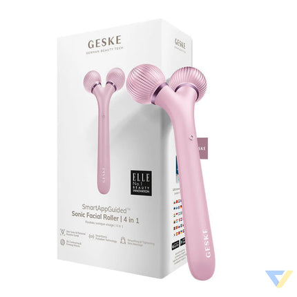 Sonic Facial Roller 4in1 Geske with APP (pink) Massagers