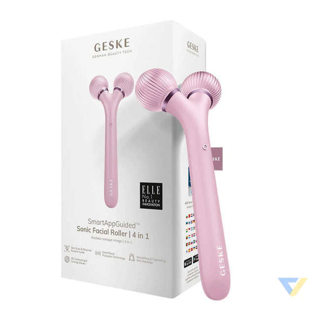 Sonic Facial Roller 4in1 Geske with APP (pink) Massagers