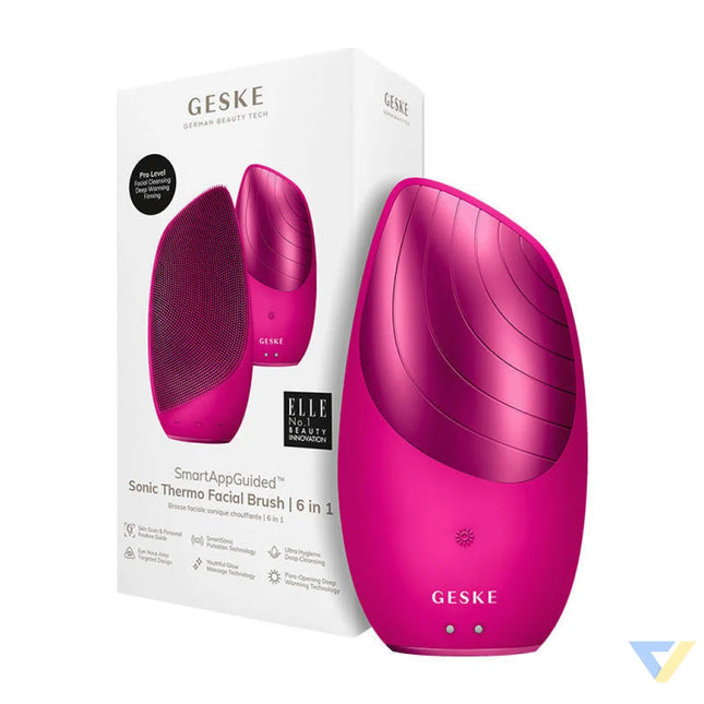 Sonic Thermo Facial Brush 6 in 1 Geske with APP (magenta) Massagers