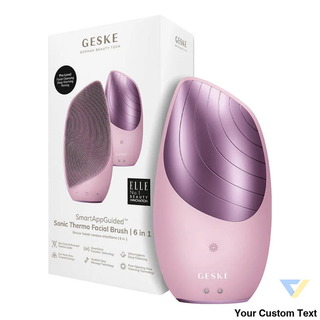 Sonic Thermo Facial Brush 6 in 1 Geske with APP (pink) Massagers