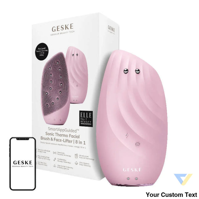 Sonic Thermo Facial Brush & Face Lifter 8in1 Geske with APP (pink) Massagers
