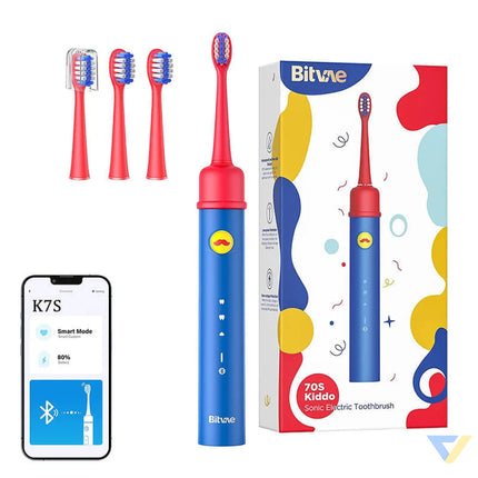 Sonic toothbrush for kids with app and tip set Bitvae BVK7S (blue) Sonic toothbrushes