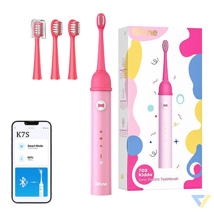 Sonic toothbrush for kids with app and tip set Bitvae K7S (pink) Sonic toothbrushes