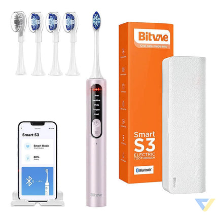 Sonic toothbrush with app tips set and travel etui S3 (pink) Sonic toothbrushes
