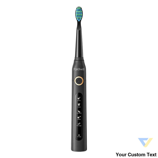 Sonic toothbrushes with head set and case FairyWill FW 507 (Black and white) Sonic toothbrushes