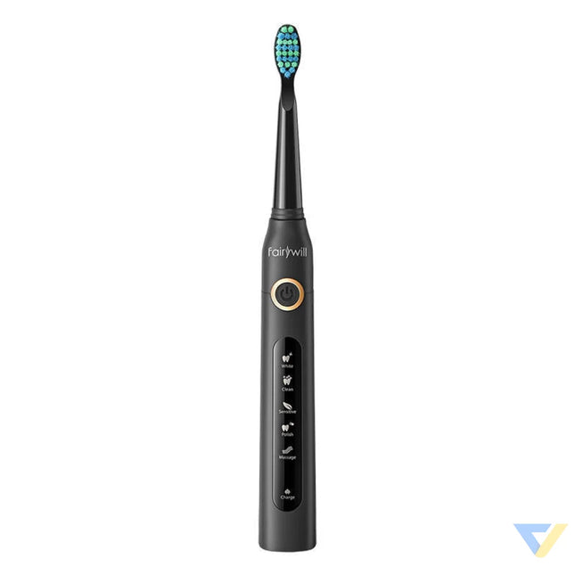 Sonic toothbrushes with head set and case FairyWill FW 507 (Black and white) Sonic toothbrushes