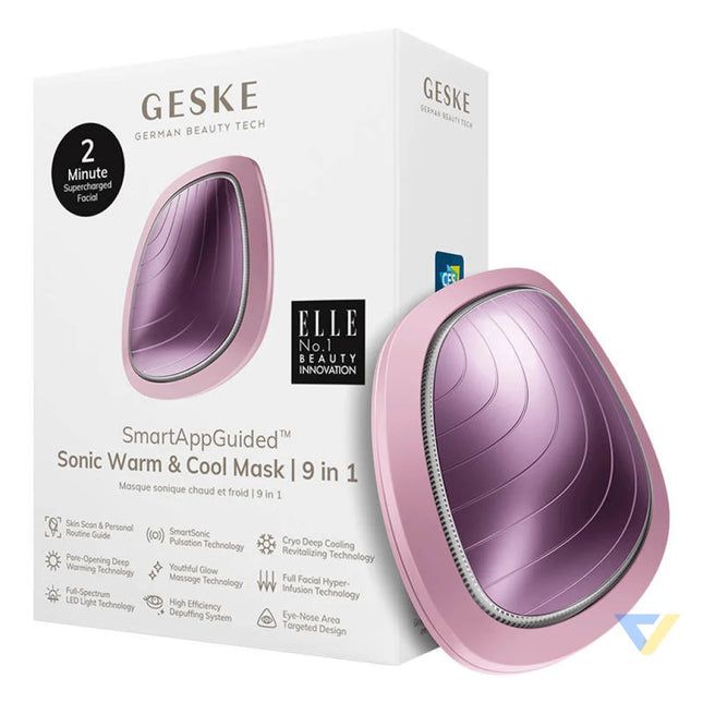 Sonic Warm & Cool Mask 9in1 Geske with APP (pink) Massagers