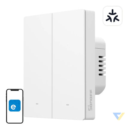 SONOFF M5 2C 80W WiFi Matter smart wall switch (2 channel for frame) Switches