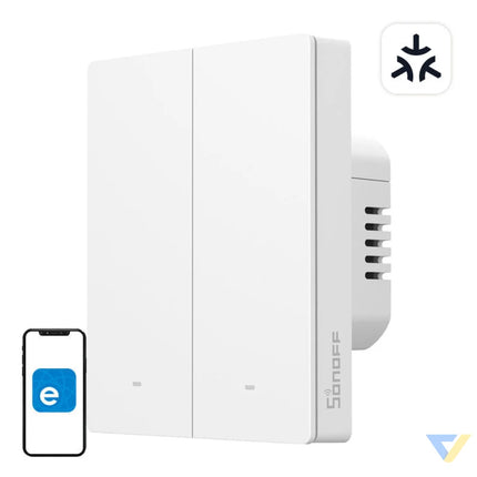 SONOFF M5 2C 80W WiFi Matter smart wall switch (2 channel for frame) Switches