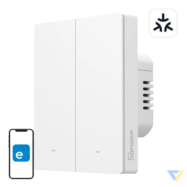 SONOFF M5 2C 80W WiFi Matter smart wall switch (2 channel for frame) Switches